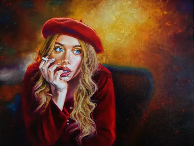 Dziewczyna w czerwonym berecie