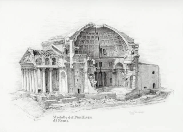 Modello del Pantheon di Roma